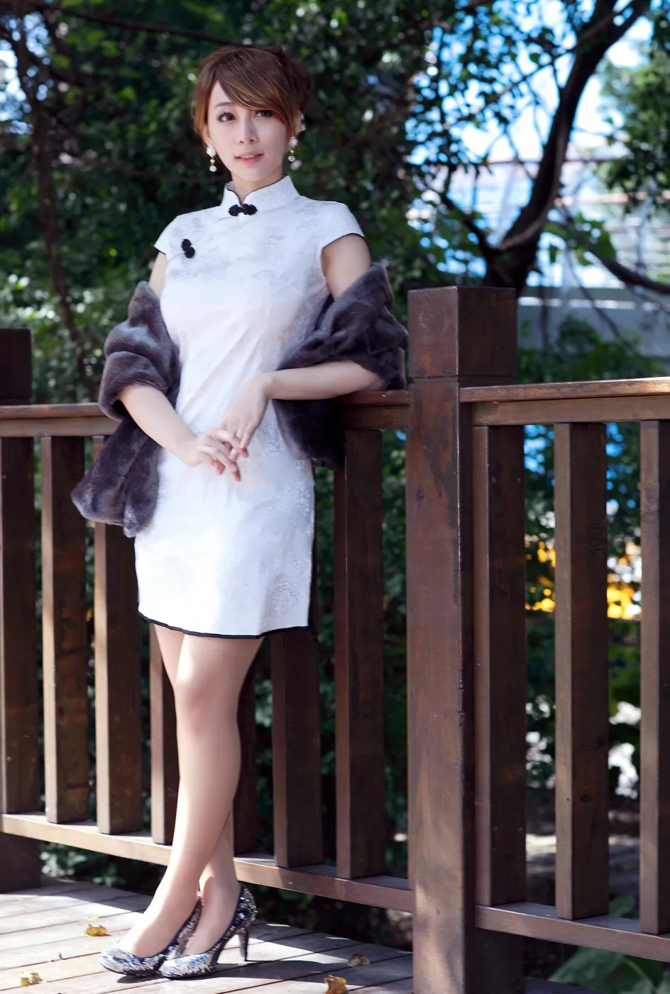 [Mzsock] NO.212 Xiaoyou short cheongsam, stockings, high heels and beautiful legs street photography#[78P]-2